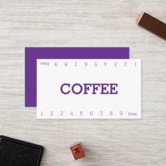 Einfache Zweifach-Nummern-Treue-Coffee-Punch-Karte Treuekarte