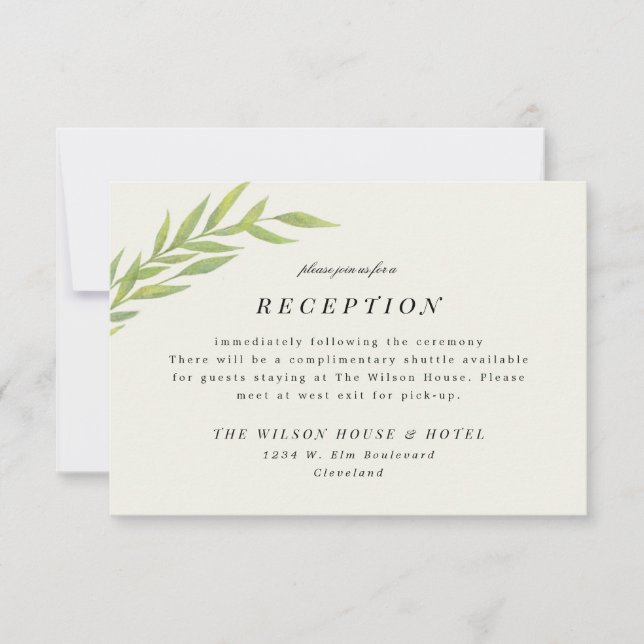 Einfache Zweigniederheirat Save The Date (Vorderseite)