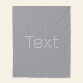 Einfacher 3-dimensional aussehender Text | Grau Fleecedecke