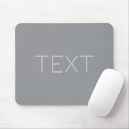 Einfacher 3-dimensional aussehender Text | Grau Mousepad