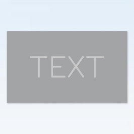Einfacher 3-dimensional aussehender Text | Grau Rechteckiger Aufkleber
