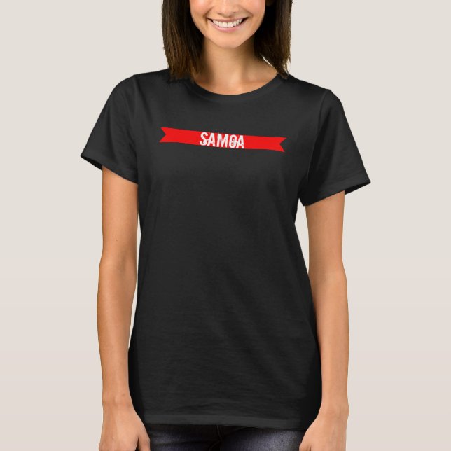 Einfacher alltäglicher Samoa-Worttext T-Shirt (Vorderseite)