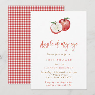 Einfacher Apfel Meines Auges Herbst-Baby-Party Einladung