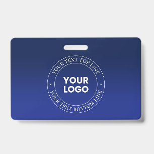 Einfacher Austausch von Logos und Text   Dunkelbla Ausweis