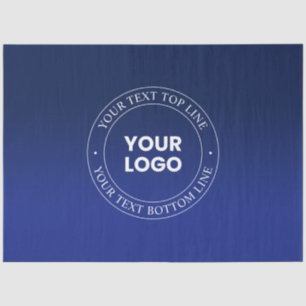 Einfacher Austausch von Logos und Text   Dunkelbla Seidenpapier