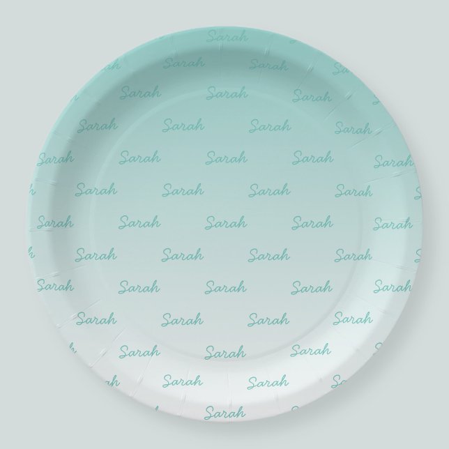 Einfacher bearbeitbarer Name | Bearbeitbar beliebi Pappteller (Von Creator hochgeladen)