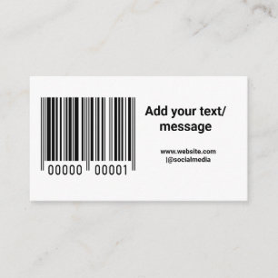 einfacher benutzerdefinierter Barcode fügen Sie Ih Visitenkarte
