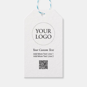 Einfacher benutzerdefinierter Geschäftslogo-QR-Cod Geschenkanhänger