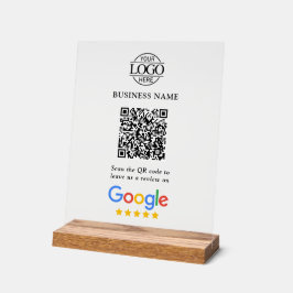 Einfacher benutzerdefinierter Google-Reviews-QR-Co Acrylschild