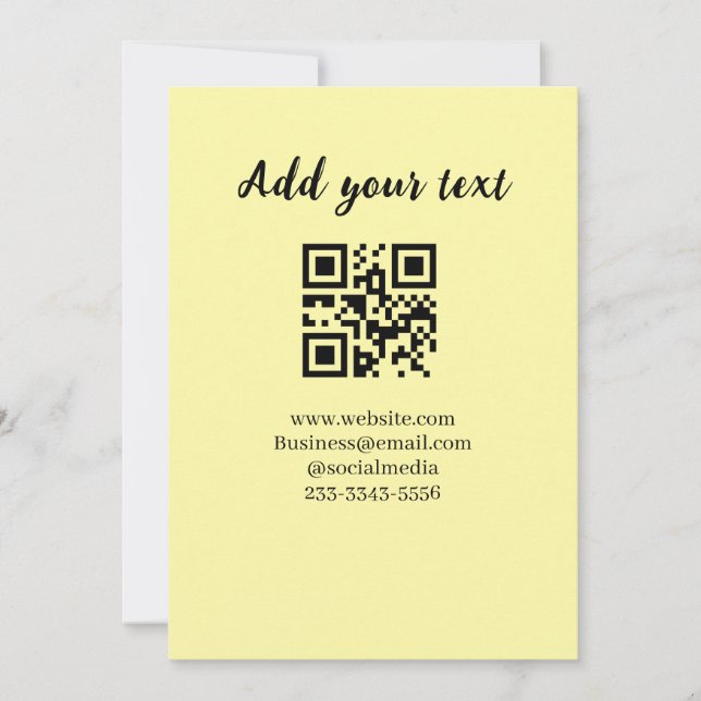 einfacher benutzerdefinierter QR-Code, fügen Sie I Einladung (Vorderseite)