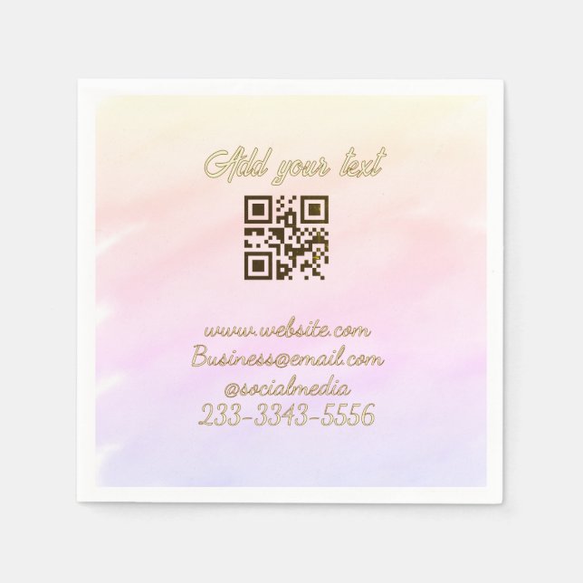 einfacher benutzerdefinierter QR-Code, fügen Sie I Serviette (Vorderseite)