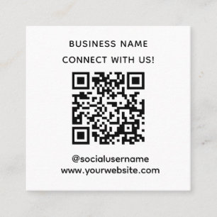 Einfacher benutzerdefinierter QR-Code: Verbinde di Quadratische Visitenkarte