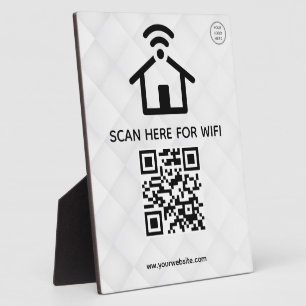 Einfacher benutzerdefinierter Wifi-Netzwerk-QR-Cod Fotoplatte