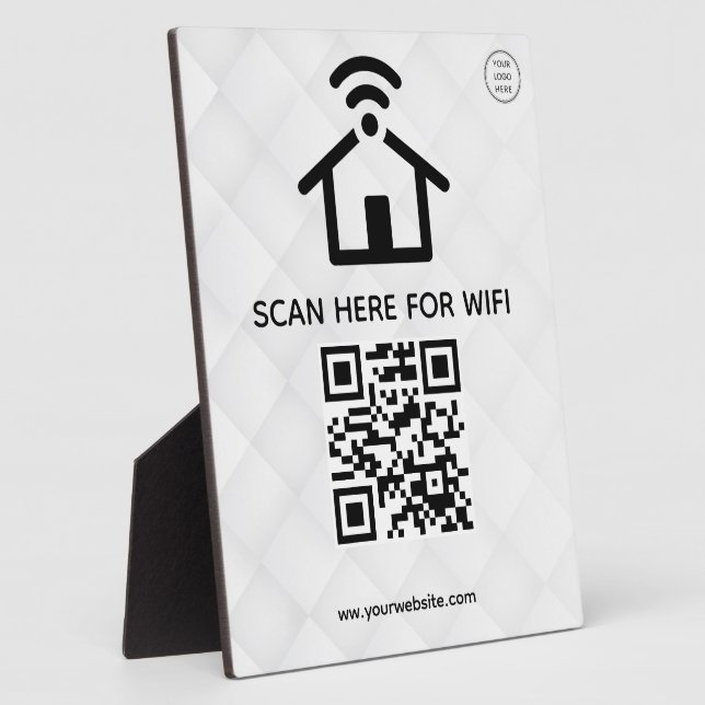 Einfacher benutzerdefinierter Wifi-Netzwerk-QR-Cod Fotoplatte (Seite)
