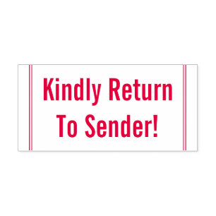 Einfacher "Bitte an Absender zurücksenden!"-Stempe Permastempel