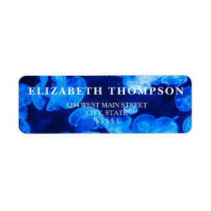 Einfacher blauer Quallen-Aufkleber