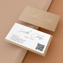 Einfacher Boho Moderner handgeschriebener QR-Code