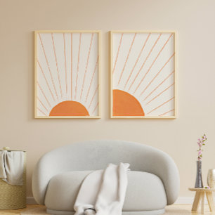 Einfacher Boho-Sonnenaufgang Poster