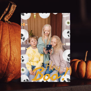 Einfacher Boo Frohes Halloween Familie & Freunde F Karte