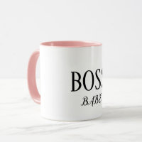 Einfacher Boss-Babe-Monogramm-Kaffee