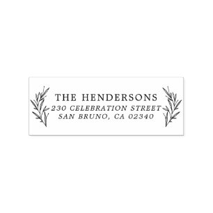 Einfacher botanischer Familienname u. Gummistempel