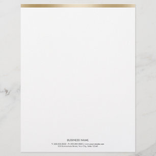 Einfacher Briefkopf mit goldenem Rand