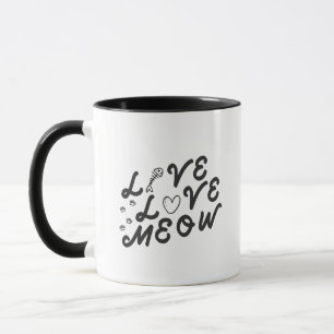Einfacher Charme Liebe Liebe Meow Süße Fischgräte Tasse