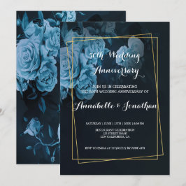 Einfacher Chic Gold Geometric Fra Hochzeitstag Einladung