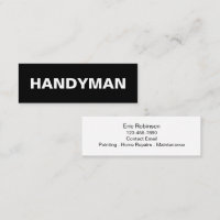 Einfacher Compact Handyman Business Cards Budget