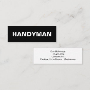 Einfacher Compact Handyman Business Cards Budget Mini Visitenkarte