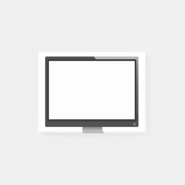 Einfacher Computer-Monitor-Entwurf Post-it Klebezettel (Vorderseite)