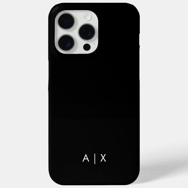 Einfacher Coupname mit Monogramm Case-Mate iPhone Hülle (Rückseite)
