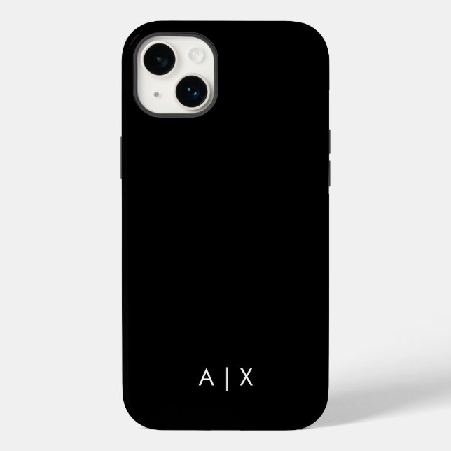 Einfacher Coupname mit Monogramm Case-Mate iPhone Hülle (Rückseite)