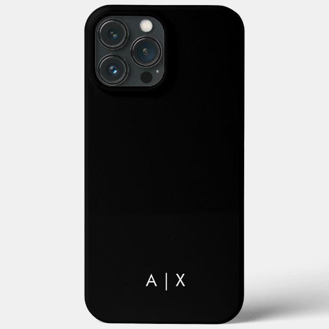 Einfacher Coupname mit Monogramm Case-Mate iPhone Hülle (Rückseite)