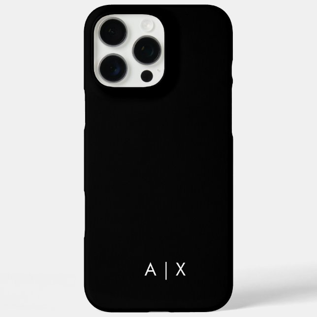 Einfacher Coupname mit Monogramm Case-Mate iPhone Hülle (Rückseite)