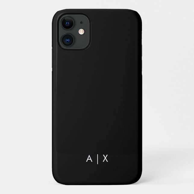 Einfacher Coupname mit Monogramm Case-Mate iPhone Hülle (Rückseite)