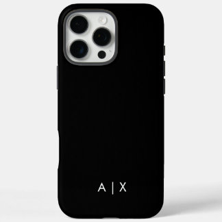 Einfacher Coupname mit Monogramm iPhone 16 Pro Max Hülle