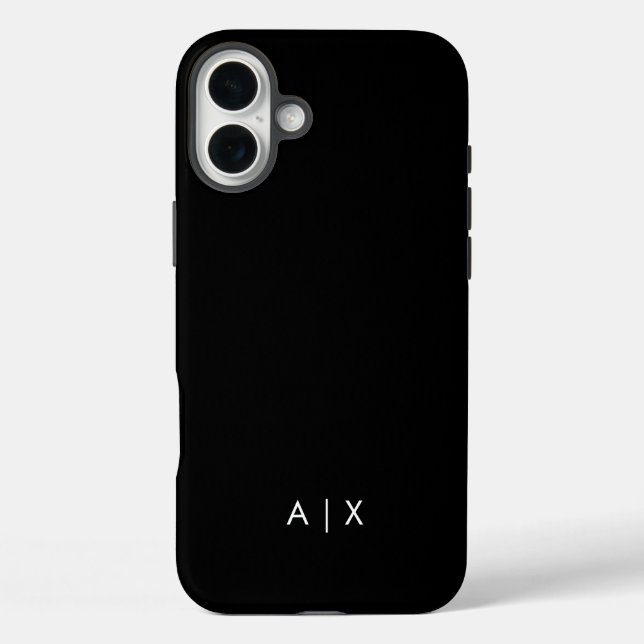 Einfacher Coupname mit Monogramm Case-Mate iPhone Hülle (Rückseite)