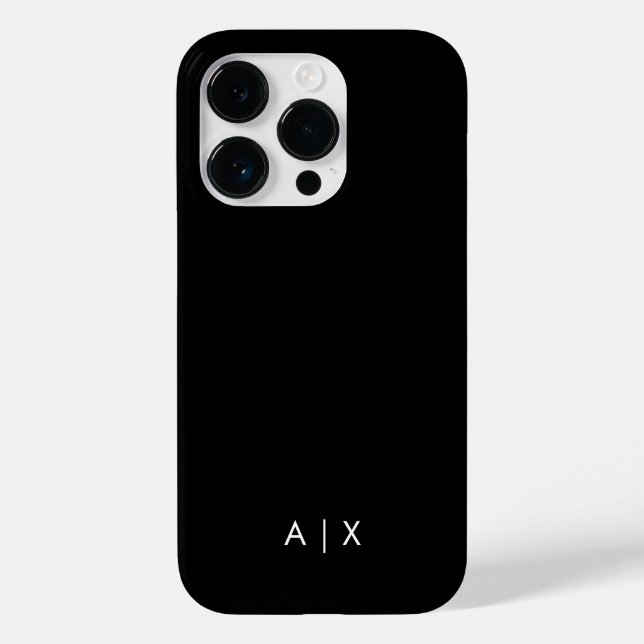 Einfacher Coupname mit Monogramm Case-Mate iPhone Hülle (Rückseite)