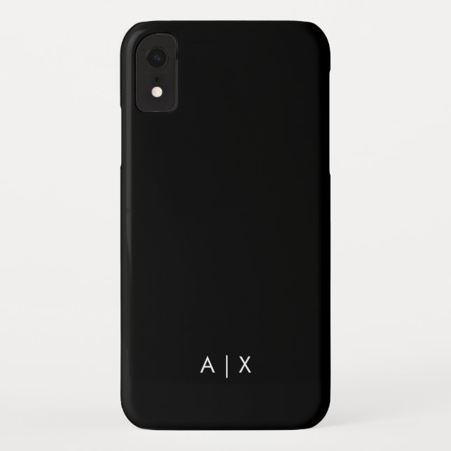 Einfacher Coupname mit Monogramm Case-Mate iPhone Hülle (Rückseite)