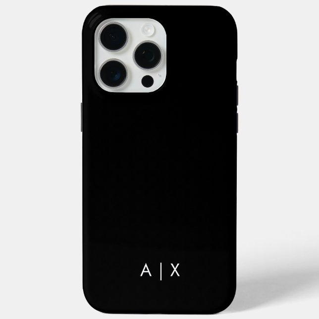 Einfacher Coupname mit Monogramm Case-Mate iPhone Hülle (Rückseite)