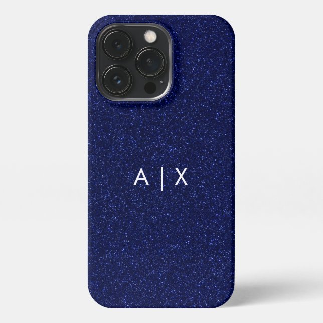 Einfacher Coupname mit Monogramm iPhone Hülle (Rückseite)