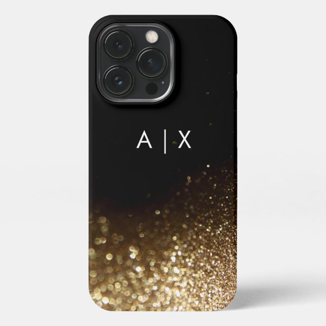 Einfacher Coupname mit Monogramm iPhone Hülle (Rückseite)