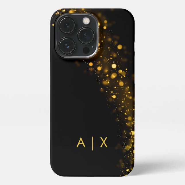 Einfacher Coupname mit Monogramm iPhone Hülle (Rückseite)