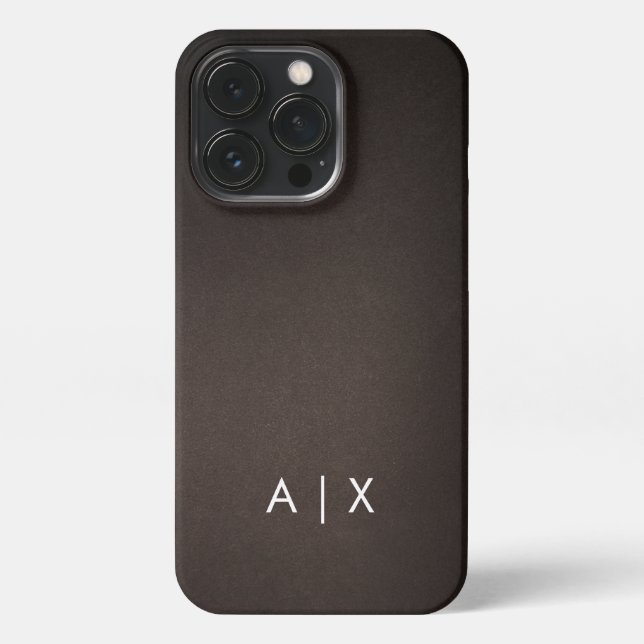 Einfacher Coupname mit Monogramm iPhone Hülle (Rückseite)