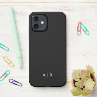 Einfacher Coupname mit Monogramm iPhone 12 Hülle
