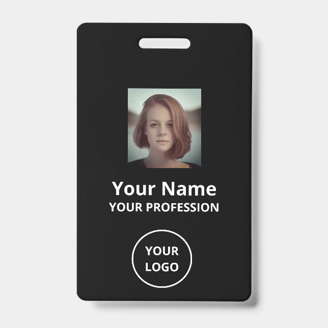EINFACHER CUSTOM-MITARBEITER-NUMMER-FOTO-BAR-CODE- AUSWEIS (Vorderseite)