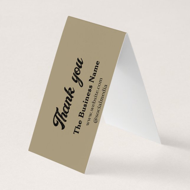 Einfacher Dank mit Firmenname Details Text  t Visitenkarten (Rückseite)