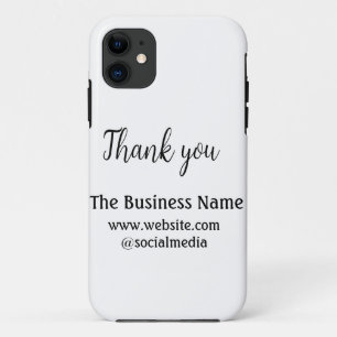 Einfacher Dank mit Geschäftsnamensdetails Text t Case-Mate iPhone Hülle