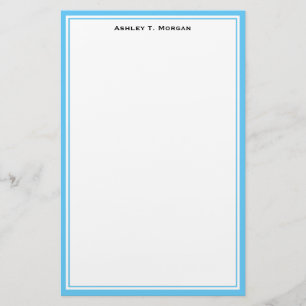 Einfacher DIY Frame White Personalisiert Sky Blue Briefpapier
